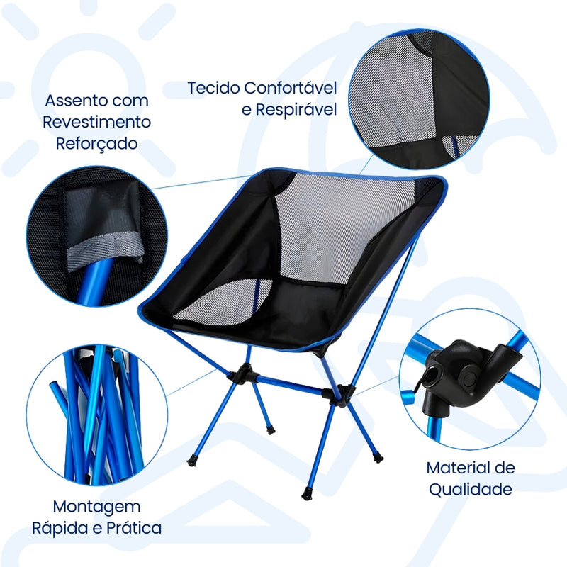 Nebula™ - Cadeira Portátil Desmontável para Praia e Camping: Transforme Suas Aventuras ao Ar Livre