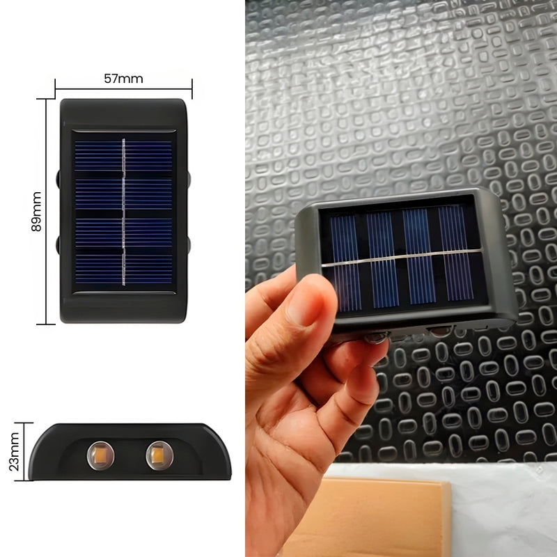 Solara™ - Luminária Solar Externa de Parede: Beleza, Sustentabilidade e Magia em um Único Produto