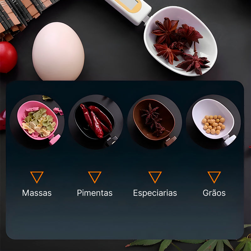 SpoonScale™ - Colher de Medição Digital: Pesagem Precisa para sua Cozinha
