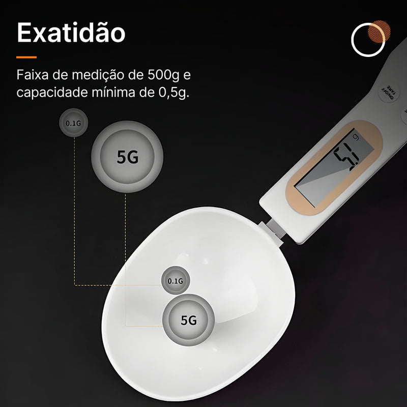 SpoonScale™ - Colher de Medição Digital: Pesagem Precisa para sua Cozinha