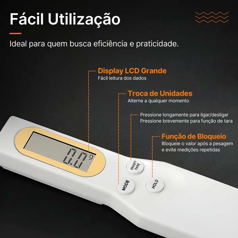 SpoonScale™ - Colher de Medição Digital: Pesagem Precisa para sua Cozinha